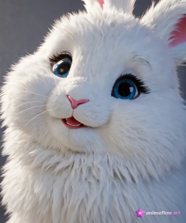 Fluffy Bunny Blue Eyes