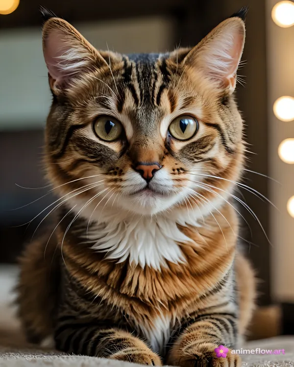 Cozy Tabby Cat Glow