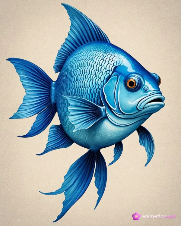 Electric Blue Fantasy Fish