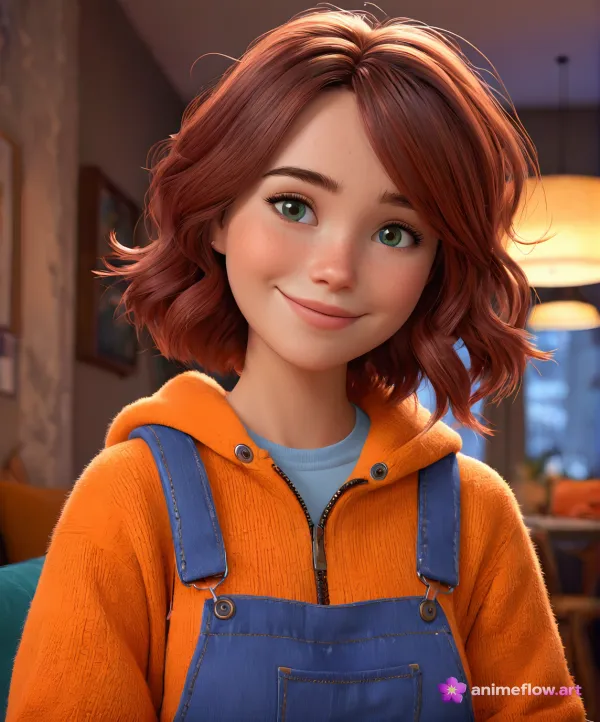 Cozy 3D Girl In Overalls