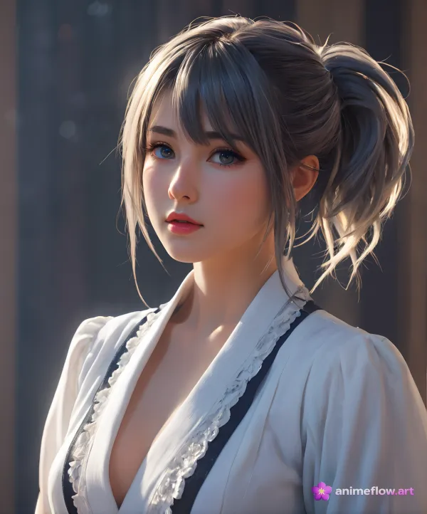 Soft Gaze In Grey