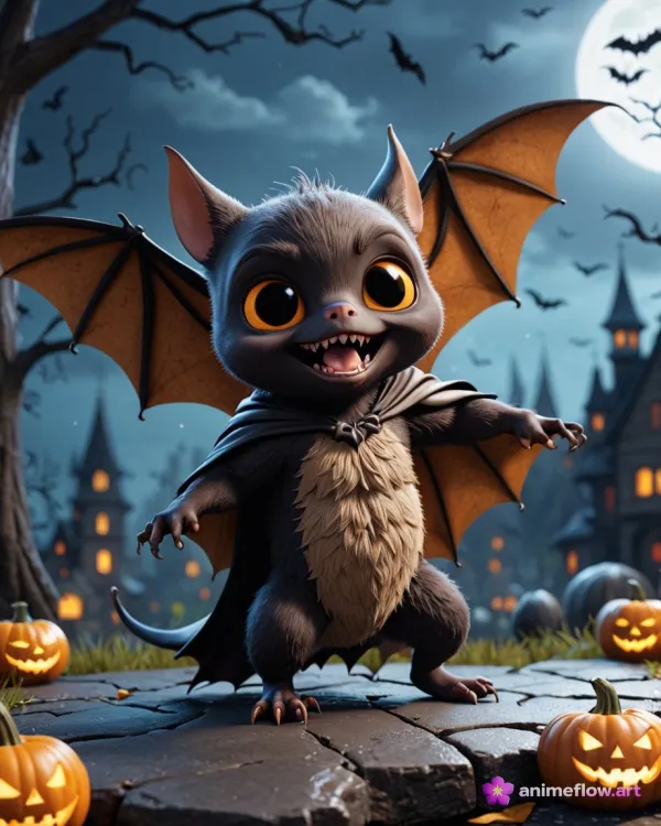 Moonlit Bat Mischief