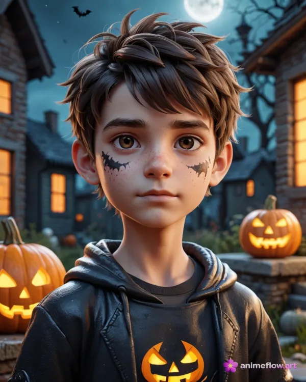 Pumpkin Pal Under Moonlight