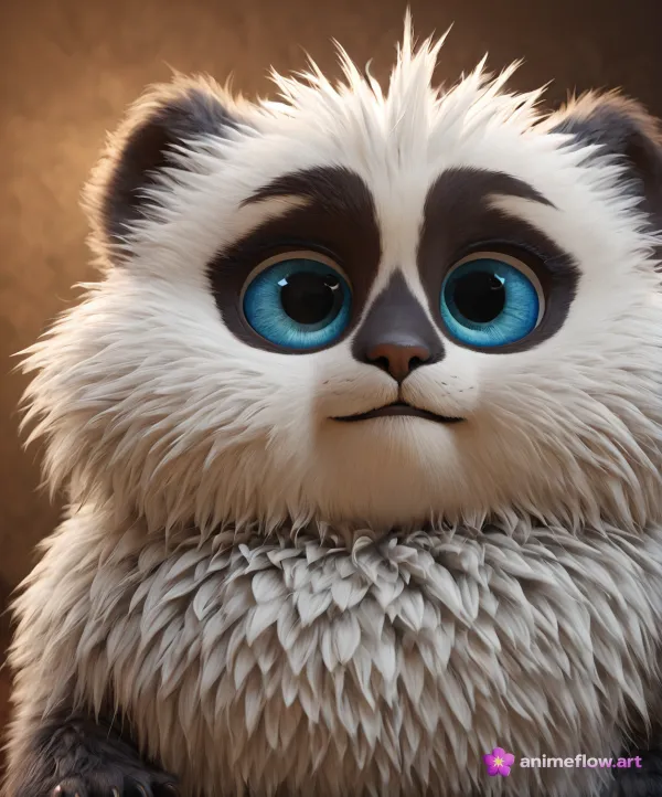 Fluffy Panda Charm