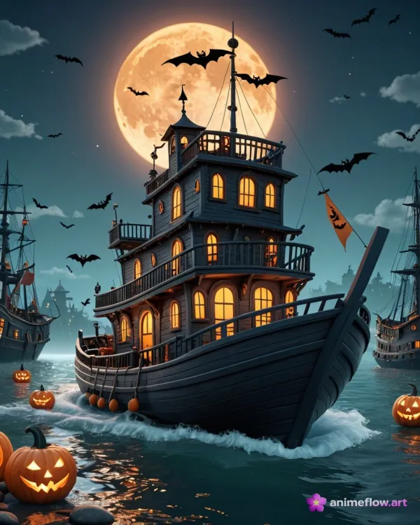 Spectral Galleon Halloween Glow