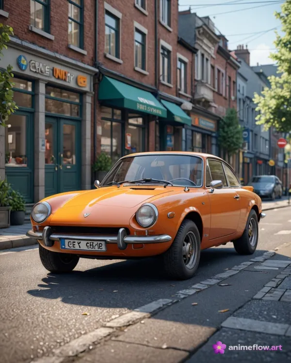 Sunlit Vintage Orange Coupe