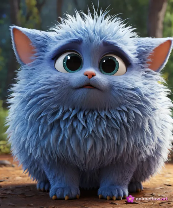 Blue Fluffball's Quiet Worry