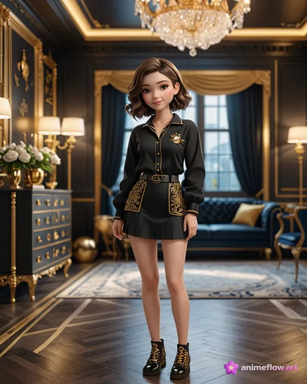 Gilded Elegance In 3D