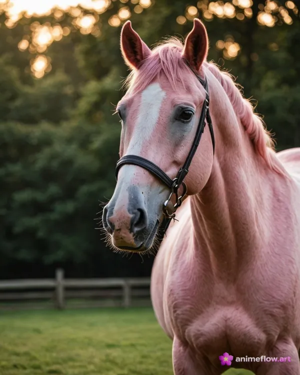 Pastel Pink Horse Dream