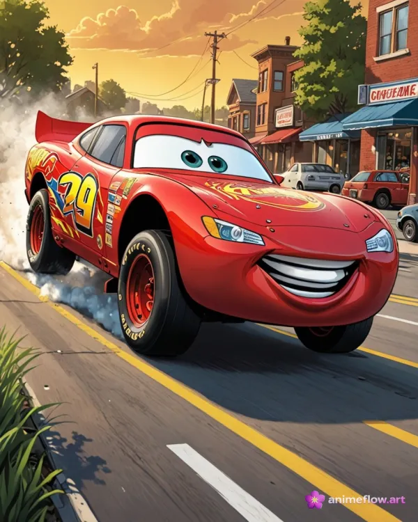Red Racer's Joyful Drift