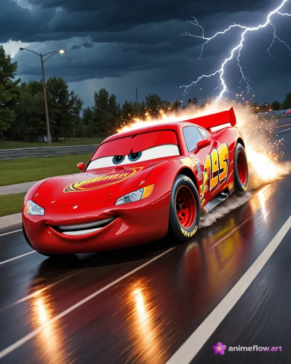 Lightning Speed Red Racer