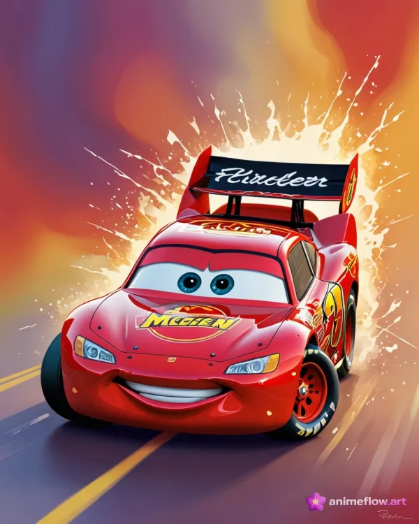 Cheerful Red Racer