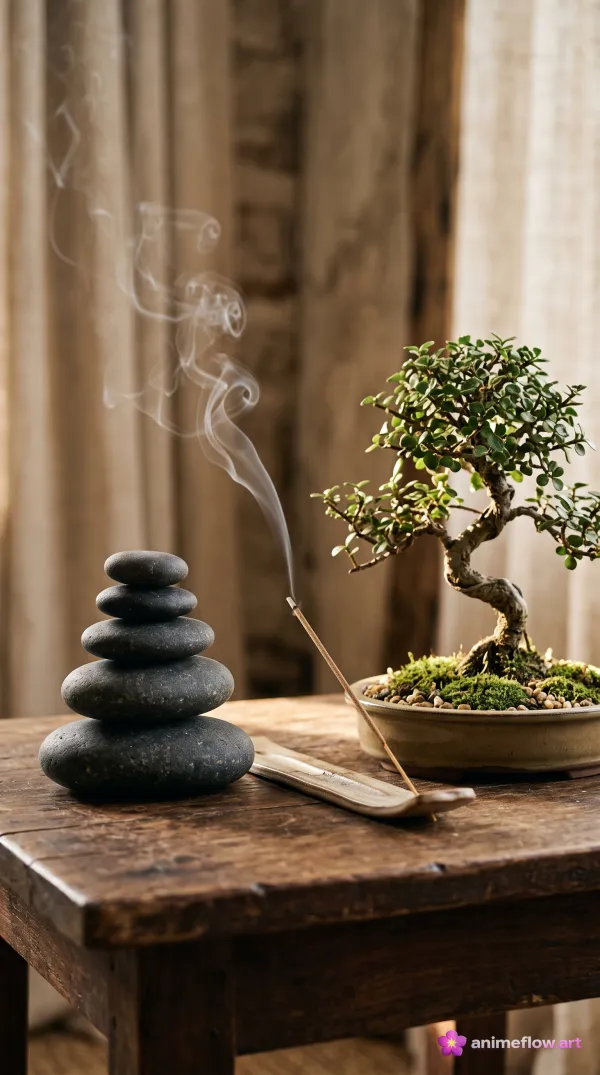 Zen Stones And Incense