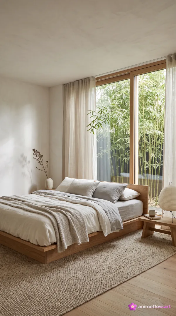 Serene Japandi Bedroom Retreat