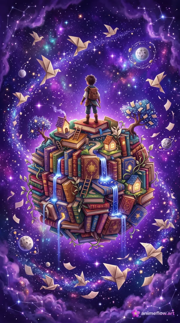 Cosmic Library Wanderer