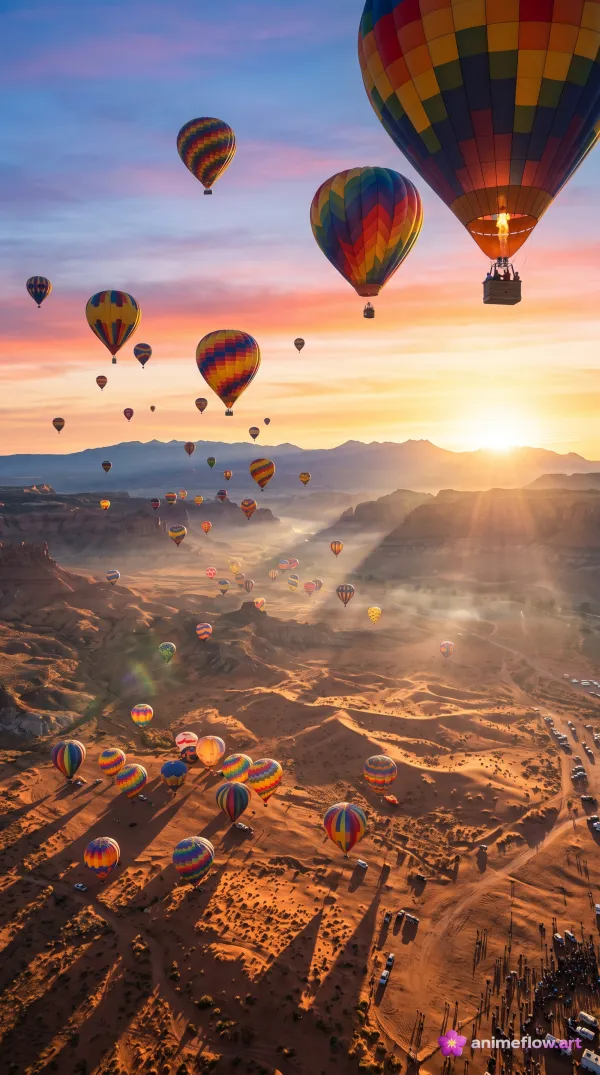 Golden Horizon Balloon Drift