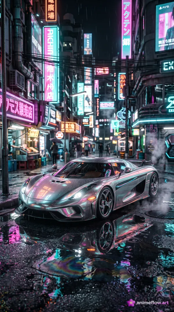 Neon Rain Drive