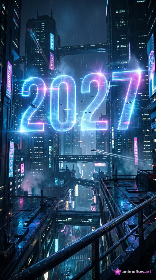 Neon 2027: Rain-Slicked Future