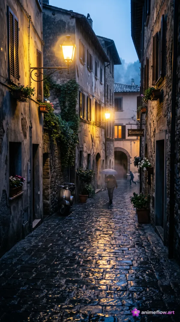 Rainy Alleyway Glow