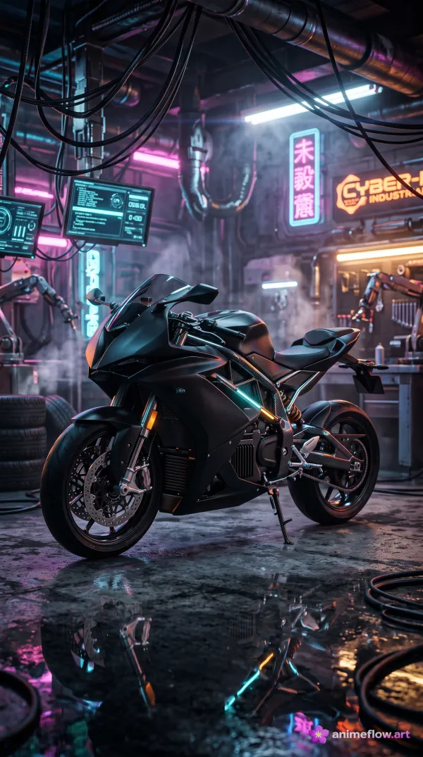 Neon Glow Sportbike