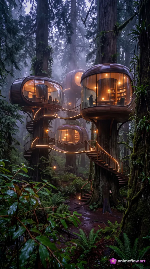 Misty Treehouse Pods
