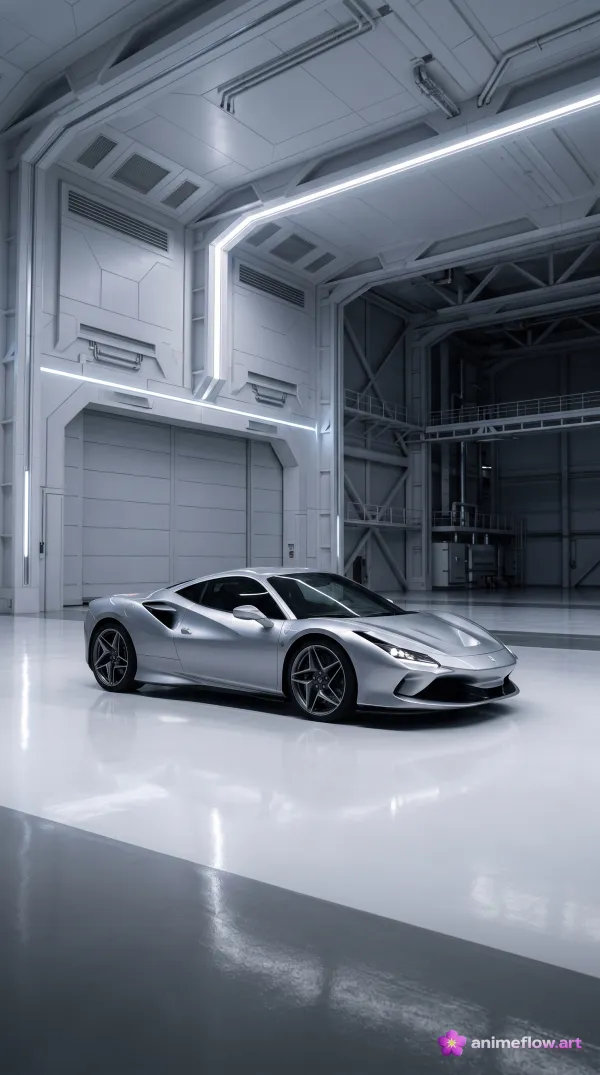 Silver Speed In Neon Light