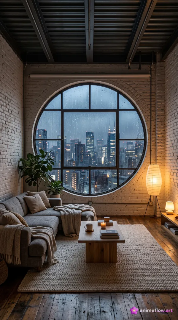 Rainy Dusk Loft Glow