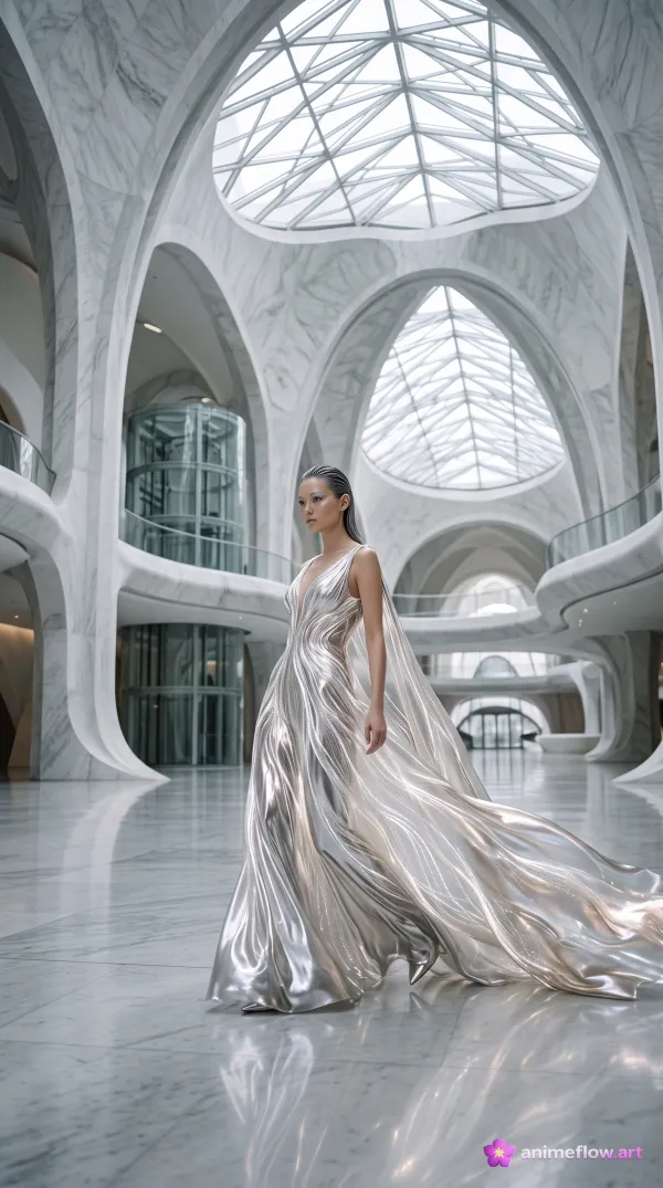 Silver Serenity In Marble