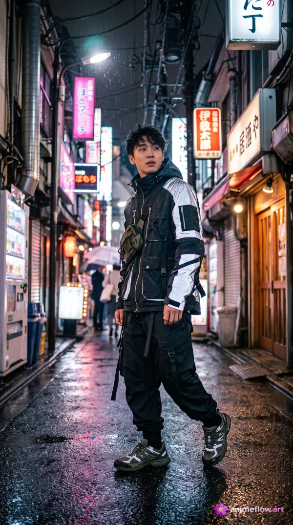 Neon Rain Alley