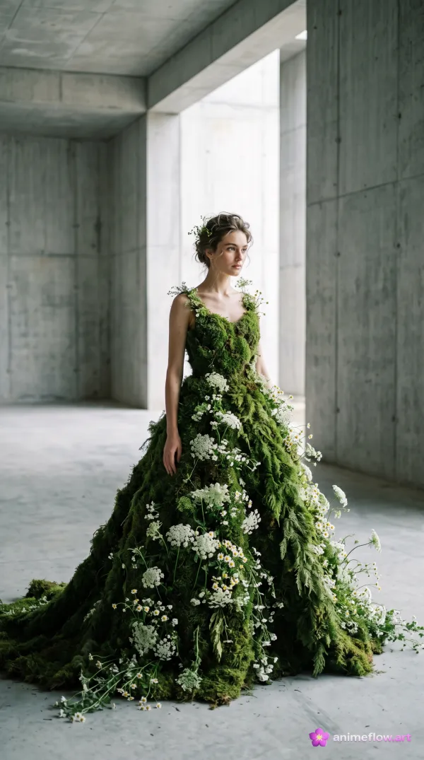 Moss Couture In Concrete