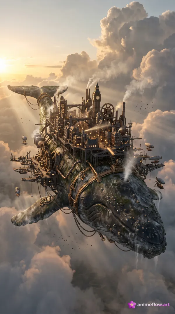 Skyborne Steampunk Leviathan