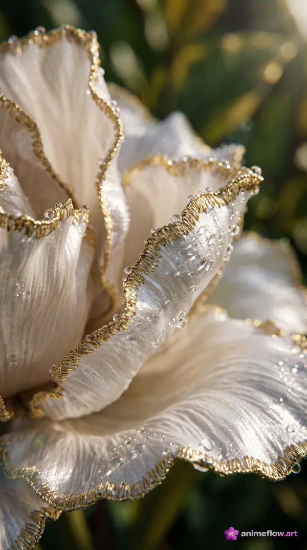Gilded Petals In Dew