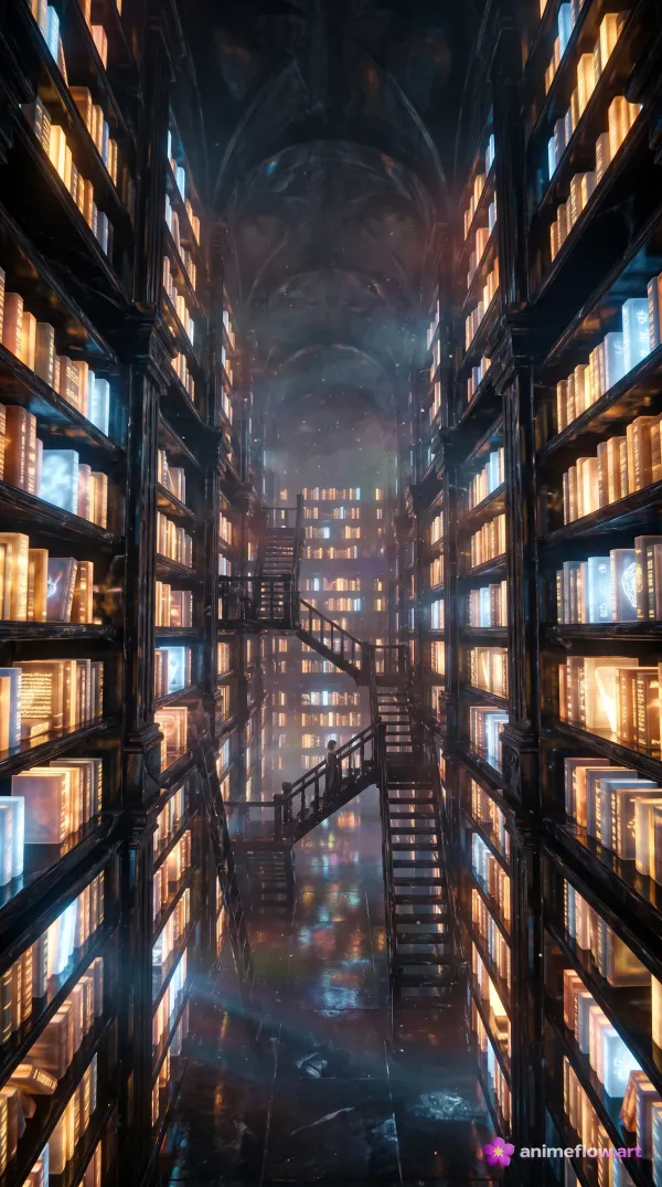 Infinite Library Of Glowing Tomes