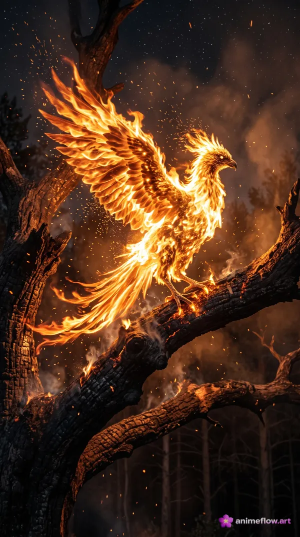 Phoenix Reborn In Flames