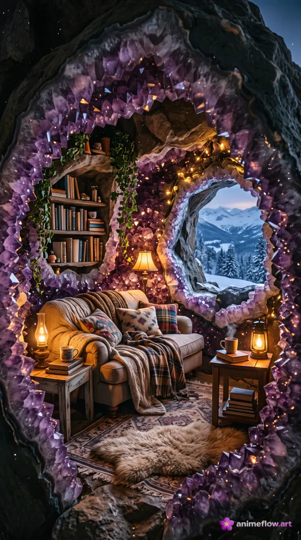 Amethyst Geode Reading Nook