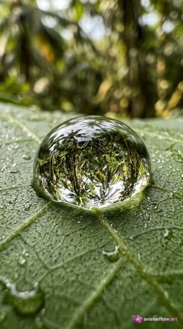 Dewdrop Forest Reflection