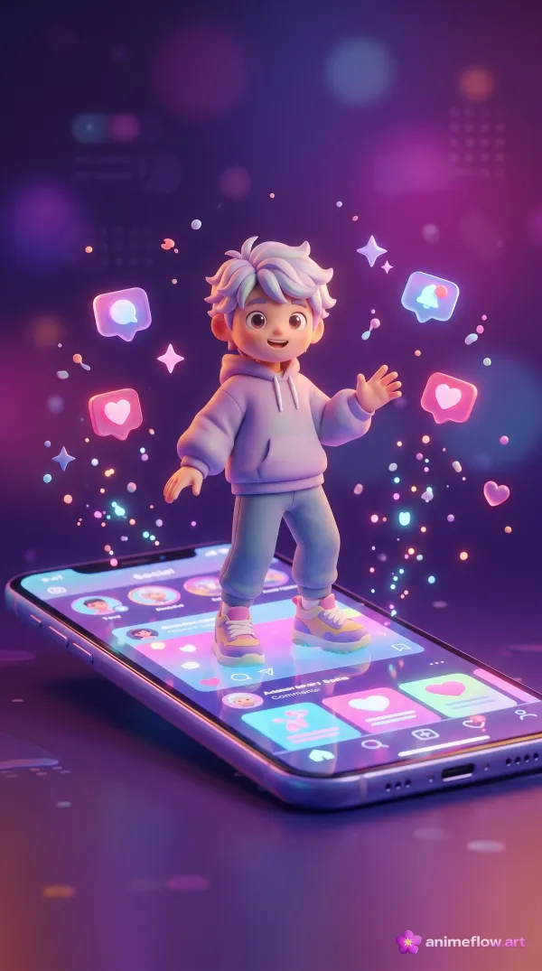 Neon Social Media Dreamer