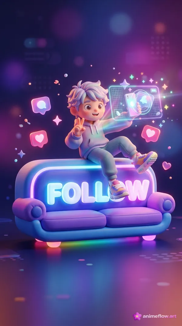 Neon Follow Vibes
