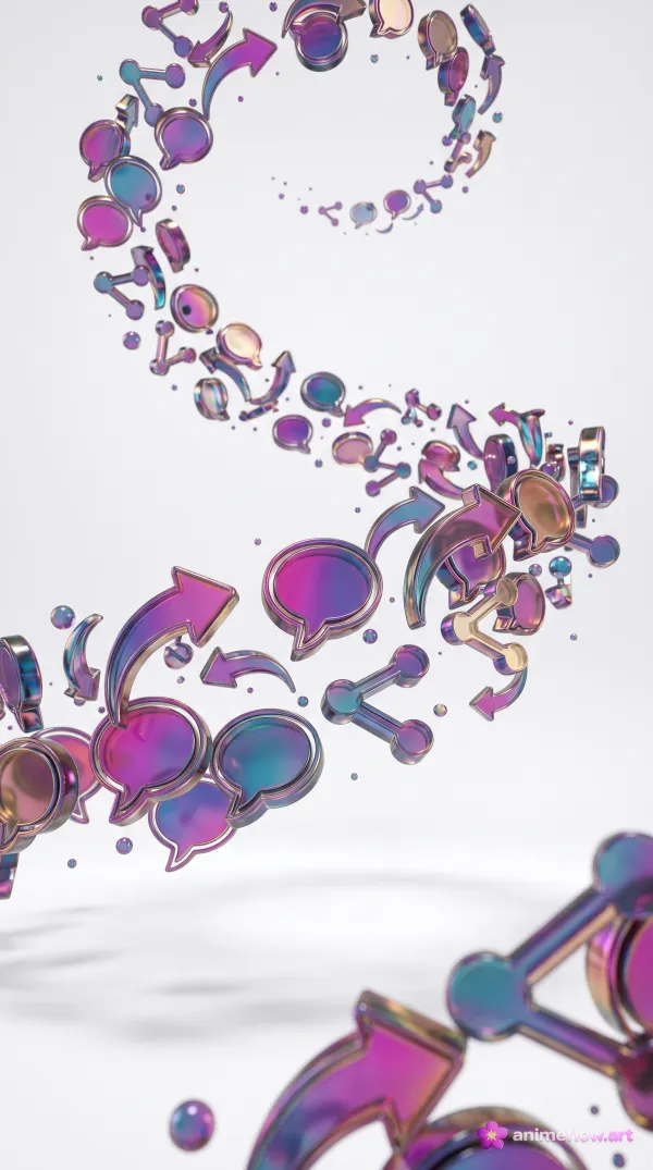 Iridescent Social Swirl