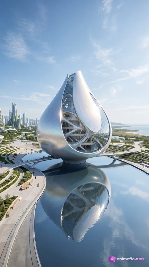 Gleaming Teardrop Pavilion