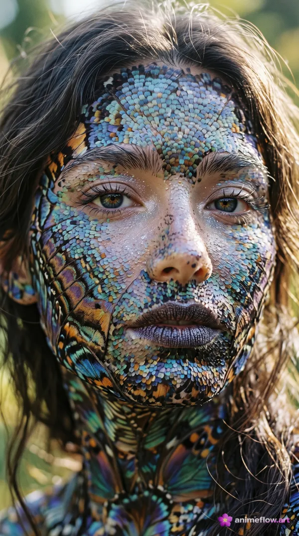 Iridescent Metamorphosis Portrait