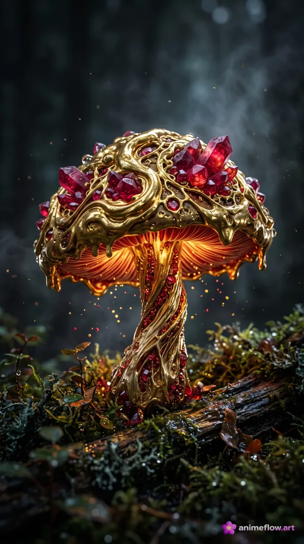 Gilded Fungus Of The Enchanted Grove