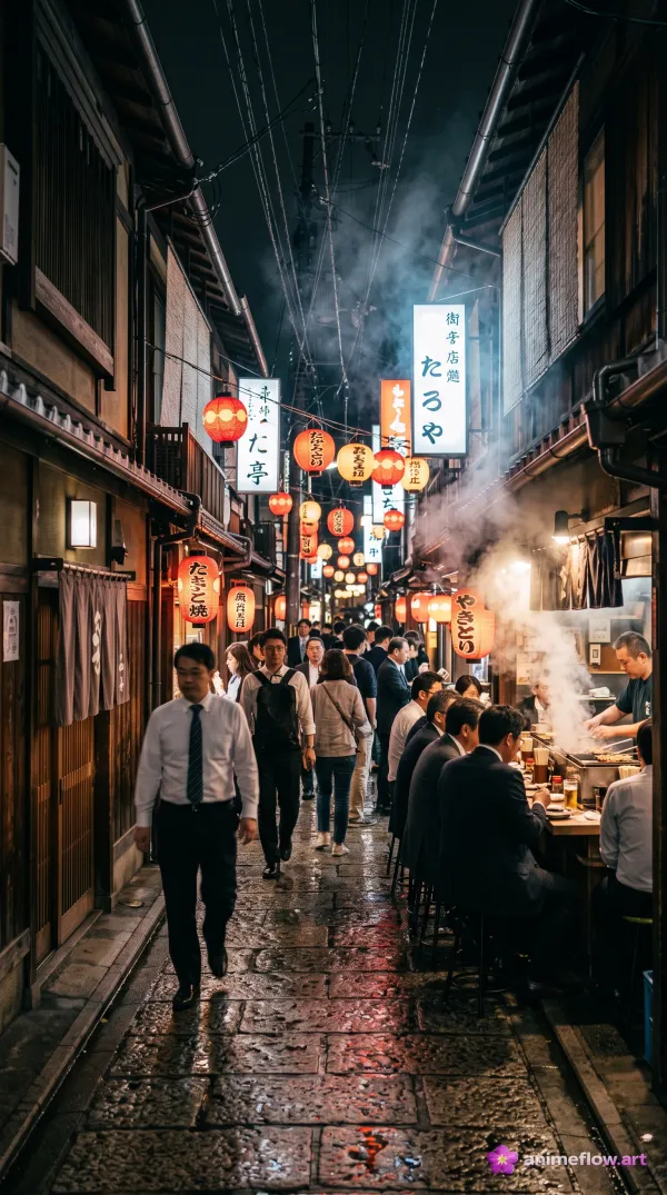 Lantern-Lit Izakaya Alley