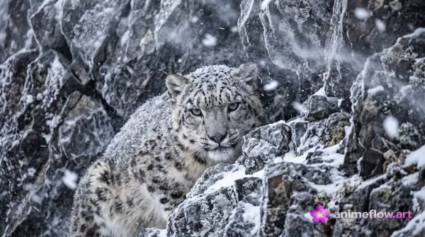 Snow Leopard's Silent Watch