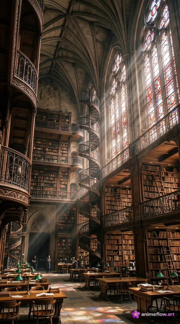 Gothic Library Of Golden Light