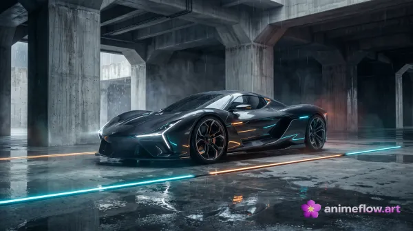Neon Velocity: Cyberpunk Car
