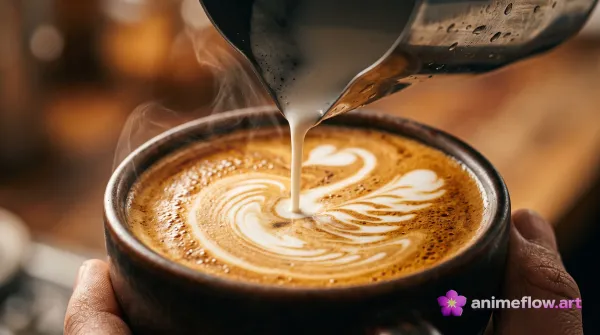 Golden Pour Latte Art
