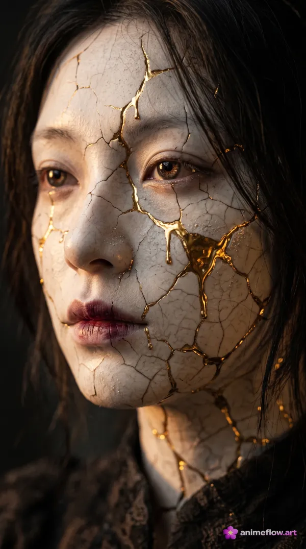 Golden Scars Of Porcelain