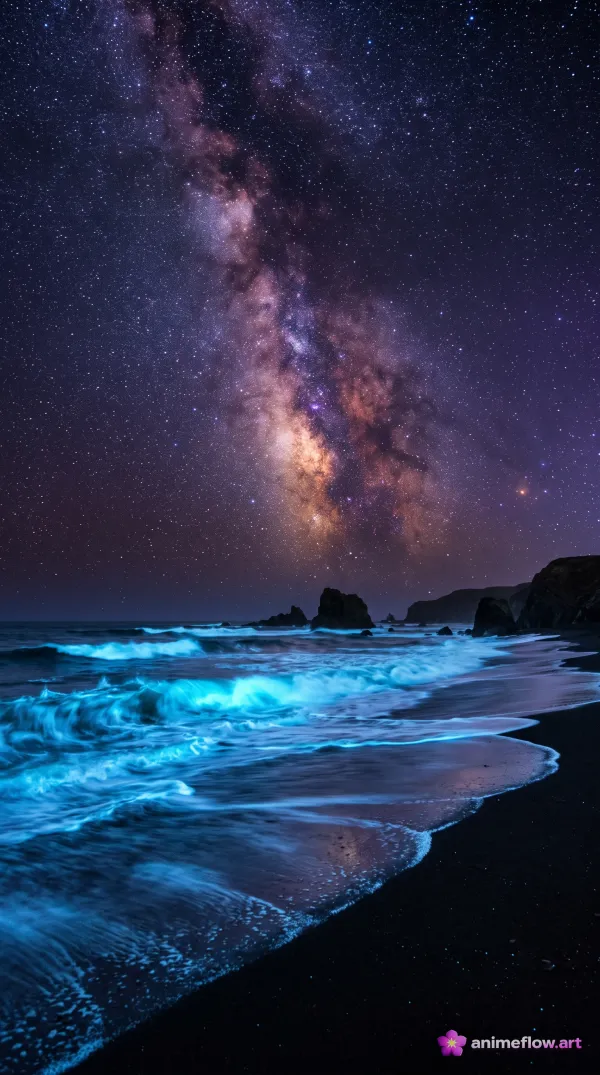 Cosmic Bioluminescent Tide