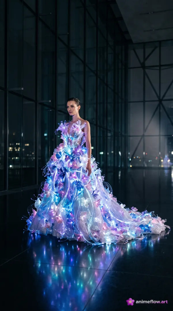 Luminous Neon Gown